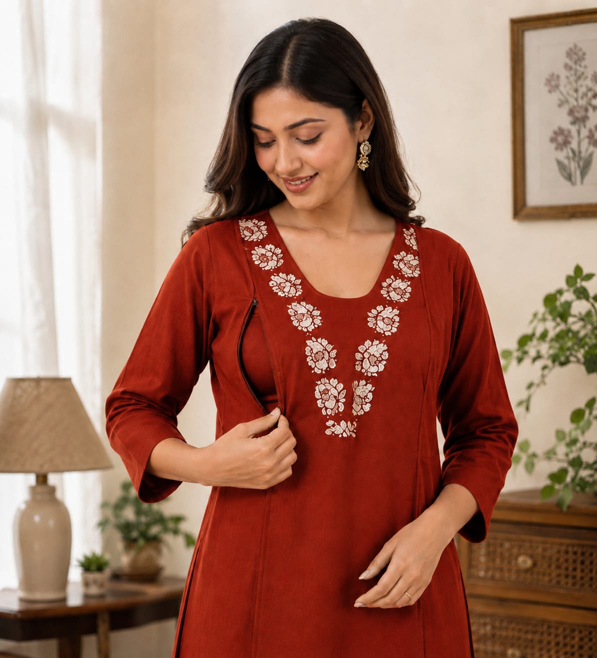 Elegant Embroidered Kurti Set