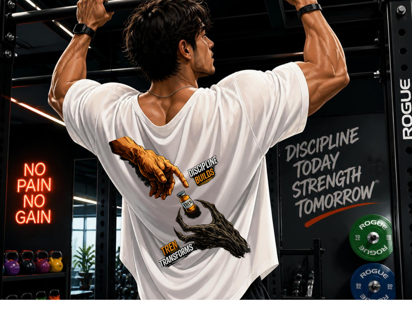 TREN Oversized Gym T-Shirt – Discipline Builds