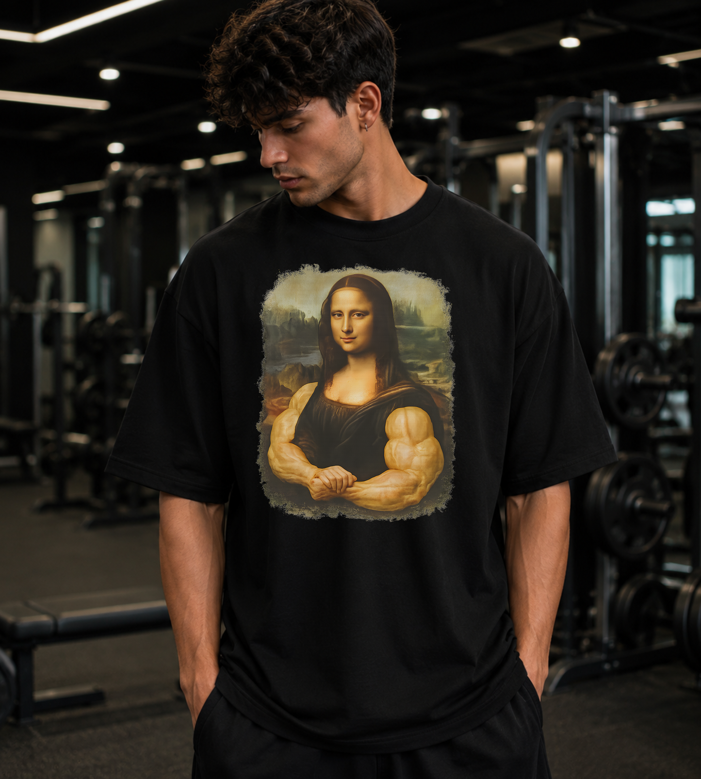 Mona Lisa Muscle Oversized T-Shirt