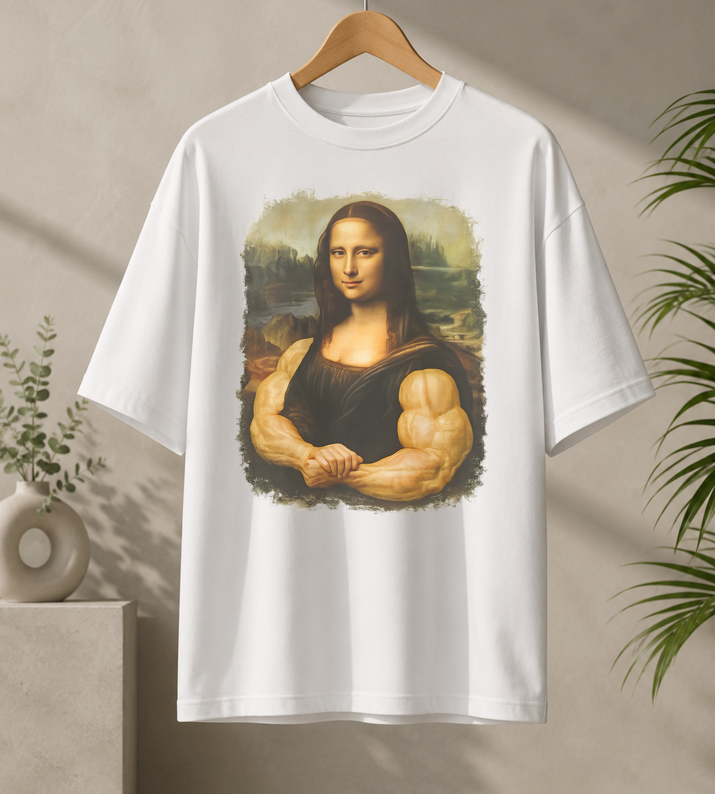 Mona Lisa Muscle Oversized T-Shirt