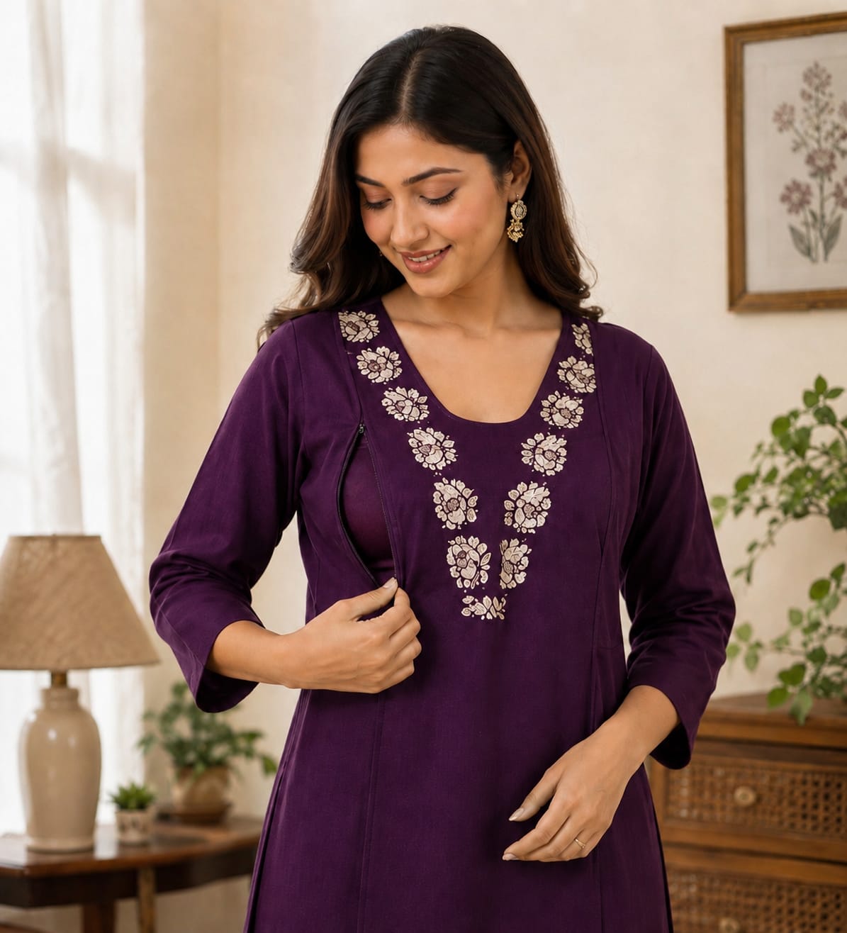 Elegant Embroidered Kurti Set
