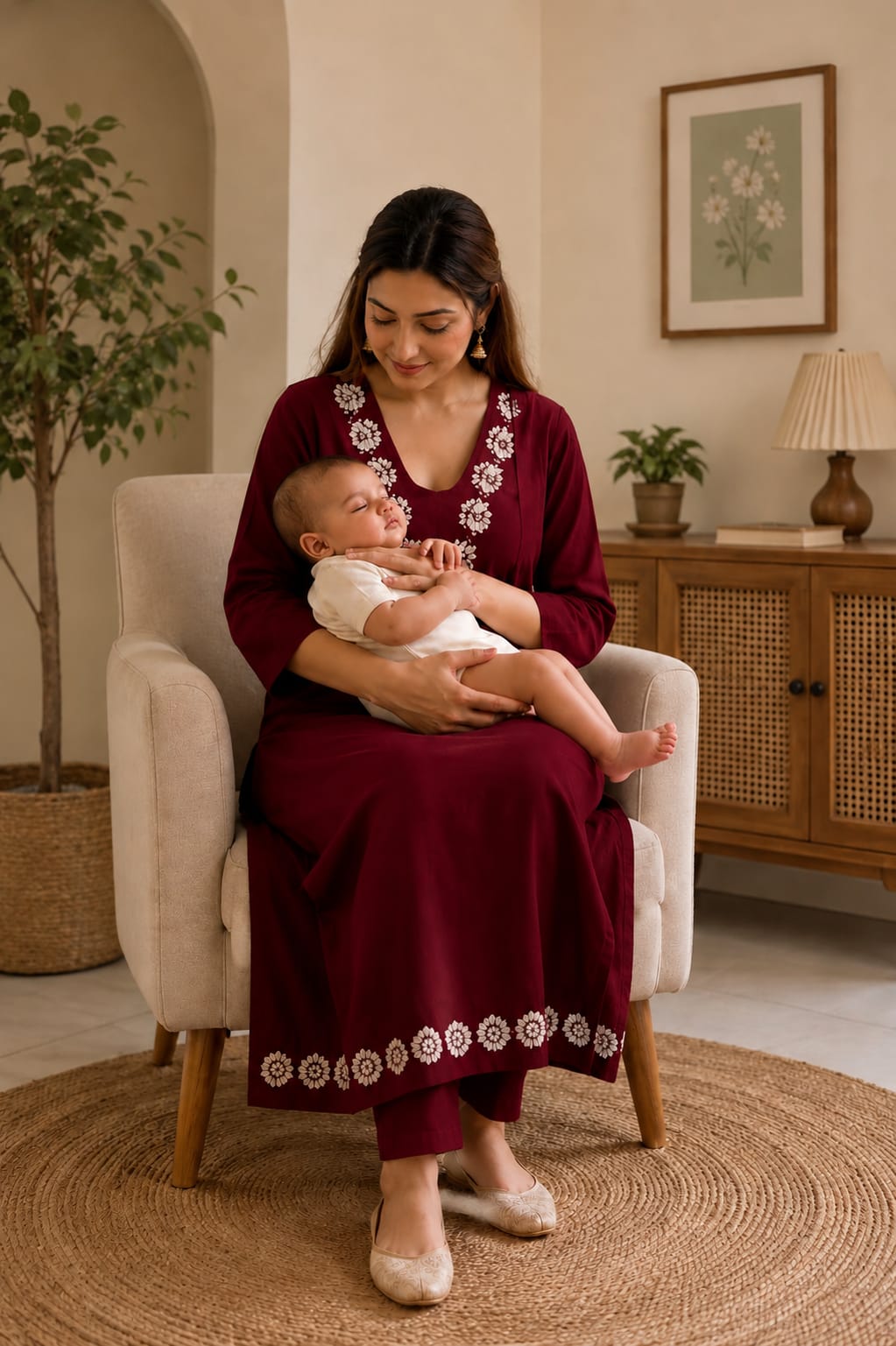 Elegant Embroidered Kurti Set