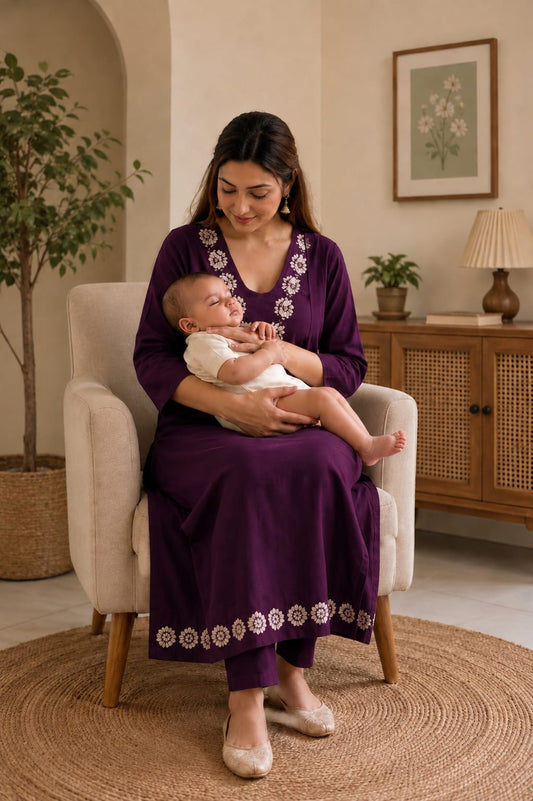 Elegant Embroidered Kurti Set