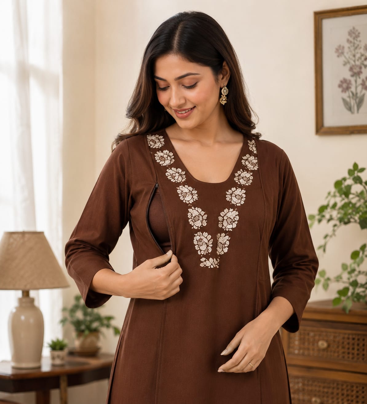 Elegant Embroidered Kurti Set